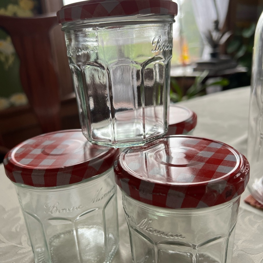 4 Bonne Maman 13 oz. Checkered Lid Glass Jars - Picture 5 of 5